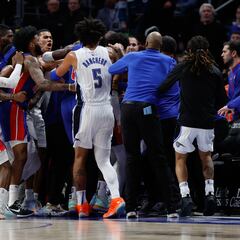 Sanción a once jugadores en el altercado entre Detroit y Orlando