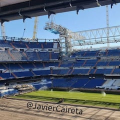 El nuevo Bernabéu tiene césped