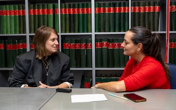 Momento de la entrevista de Rocío Saiz en AS.