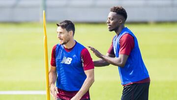 Aduriz y Williams en Lezama.