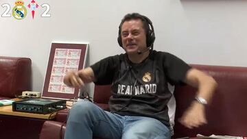 Tienen que ver a Roncero cuando Vinicius se subió a la grada: vaya par de dos