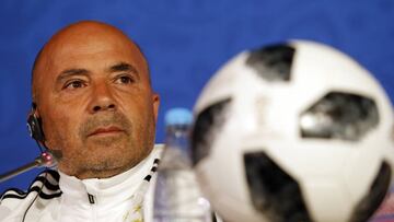 Bronnitsy, 13 junio 2018, Rusia
 Copa Mundial Rusia 2018
 Conferencia de Prensa de Jorge Sampaoli coach of Argentina y Nicolas Tagliafico of Argentina
 Foto Ortiz Gustavo
 