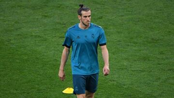 Gareth Bale no salió a calentar con los suplentes del Madrid