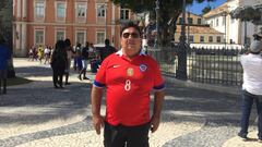 El hincha chileno que apoyará a Colombia en el Fonte Nova