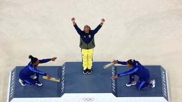 Rebeca Andrade habla sobre el homenaje de Biles y Chiles