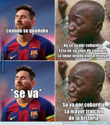 Los mejores memes de la decisión de Messi