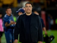 Efrain Juarez head coach of Pumas during the round of 16 second leg match between LD Alajuelense and Pumas UNAM as part of the CONCACAF Champions Cup 2025, at Alejandro Morera Soto Stadium on March 13, 2025 in Alajuela, Costa Rica.