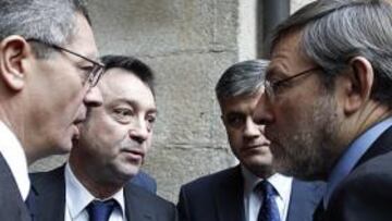 <b>CUMBRE. </b>Gallardón y Lissavetzky, alcalde y secretario de Estado.