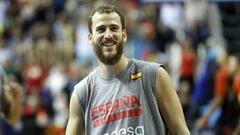 Sergio Rodr&iacute;guez, antes de un partido con la Selecci&oacute;n espa&ntilde;ola.