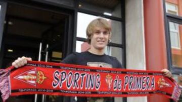 Halilovic durante su presentación con el Sporting.
