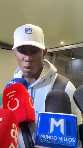 El jugador de Millonarios en zona mixta habló sobre Santiago Castrillón y confesó que quería dedicarle un gol o una asistencia en el partido.