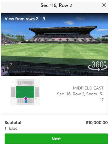 ¡®Messiman¨ªa¡¯ en Miami: entradas de reventa a 11.000€