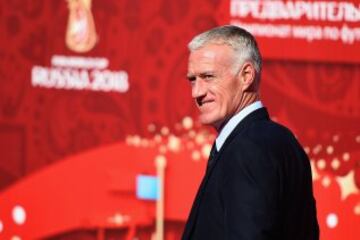 Didier Deschamps, seleccionador de Fracia durante el sorteo de la fase previa para el mundial de Rusia 2018.