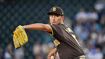 SEATTLE, WASHINGTON - SEPTEMBER 10: Yu Darvish #11 of the San Diego Padres throws a pitch during the second inning against the Seattle Mariners at T-Mobile Park on September 10, 2024 in Seattle, Washington. Alika Jenner/Getty Images/AFP (Photo by Alika Jenner / GETTY IMAGES NORTH AMERICA / Getty Images via AFP)
