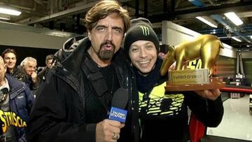 Rossi recibió de buen humor el 'Tapiro de Oro'.