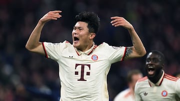 Kim Min - Jae celebra su gol ante el PSG.