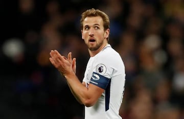 Tottenham's Harry Kane applauds fans as he is substituted off in the FA Cup.