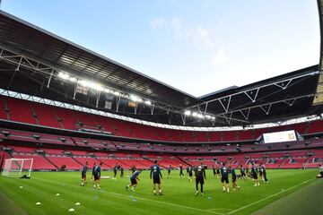 Spain work out at Wembley ahead of England clash - in pictures