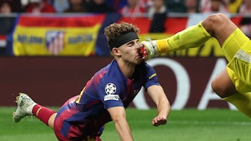 Brutal choque de Fermín con Musso... y de Ruggeri con Gavi