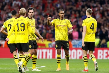 Haller, en un partido con el Borussia Dortmund en Champions ante el Atlético de Madrid. 