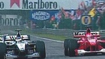 <b>IMPRESIONANTE. </b>Hakkinen pasó a Schumacher en Spa 2000.