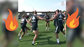 Real Madrid training: the floor is lava