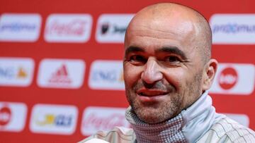 Roberto Martínez en rueda de prensa.