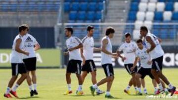 El Madrid se entrenó en cuadro.