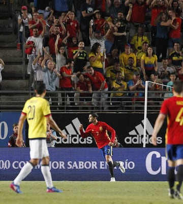 Morata scored for Spain against Colombia last week