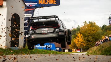 Kalle Rovanperä (FIN) Jonne Halttunen (FIN) Of Toyota Gazoo Racing Wrt are seen performing during the World Rally Championship CER in Passau, Germany on 17,October, 2025 // Jaanus Ree / Red Bull Content Pool // SI202510171692 // Usage for editorial use only //