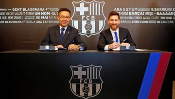 Josep Maria Bartomeu, con Messi.