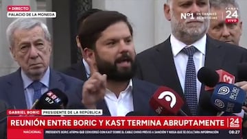 Quiebre entre Boric y Kast por cable chino: Presidente interrumpe reunión y sale a desmentirlo en vivo