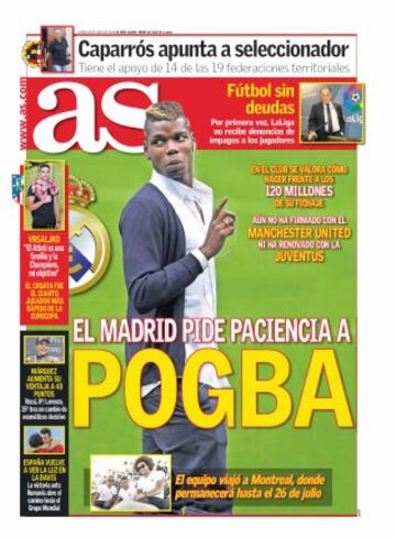 Las portadas de AS de julio