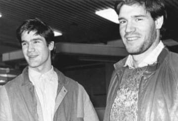 Con su hermano Antonio, que también jugó en el Real Madrid de baloncesto.