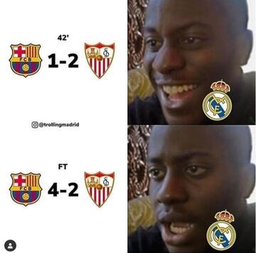 Messi, con su 'hat-trick', protagonista de los memes del Sevilla - Barça