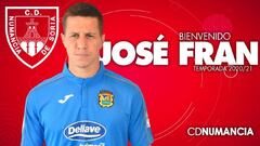 Jos&eacute; Fran, nuevo jugador del Numancia.