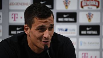 Lovre Kalinic durante una rueda de prensa.