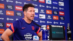 Simeone, en rueda de prensa.