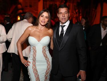 Sofía Vergara y Ricky Martin durante la fiesta de los Oscar 2025 de Vanity Fair celebrada en Beverly Hills.
