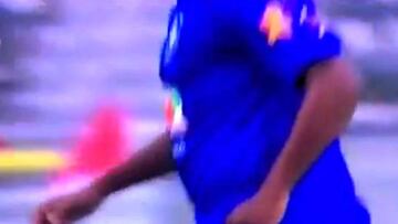 Captura de imagen del estado físico de Willian durante el partido entre Panamá y Brasil.