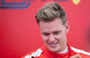 Mick Schumacher, con el Ferrari en Hockenheim.