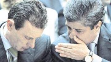 <b>CONFIDENCIAS. </b>Fernando Martín conversó con Butragueño en los premios Siete Estrellas.