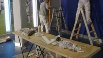 <b>JORNADA GRANDE. </b>El vestuario donde se cambiará el Madrid.