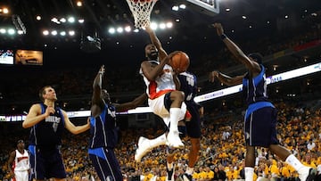 Baron Davis, durante un partido de la primera ronda de los playoffs 2007 entre Golden State Warriors y Dallas Mavericks