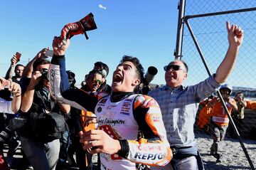 Su cuarto título de MotoGP lo consiguió en la última carrera del año, el GP de la Comunidad Valenciana. La caída de Dovizioso propició que fuese campeón antes de acabar la carrera