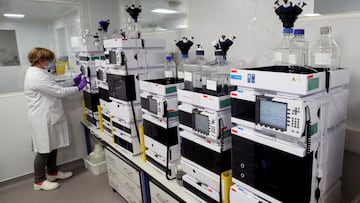A laboratory operator proceeds a manipulation as part of the manufacture of the COVID-19 DNA Vaccine INO-4800 at biotech company Kaneka Eurogentec facility in Liege, Belgium December 8, 2020. REUTERS/Yves Herman