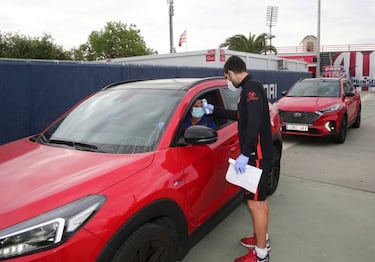 El Atlético sigue entrenando bajo estrictas medidas de seguridad