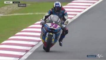 Álex Márquez rueda durante la tanda de tarde en los entrenamientos libres del GP de Malasia de Motociclismo.