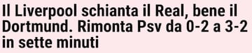 Captura de pantalla de la web de La Gazzetta.