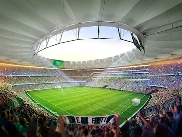 El proyecto incluye escaleras mecánicas para facilitar el acceso a las diferentes gradas del estadio. 
